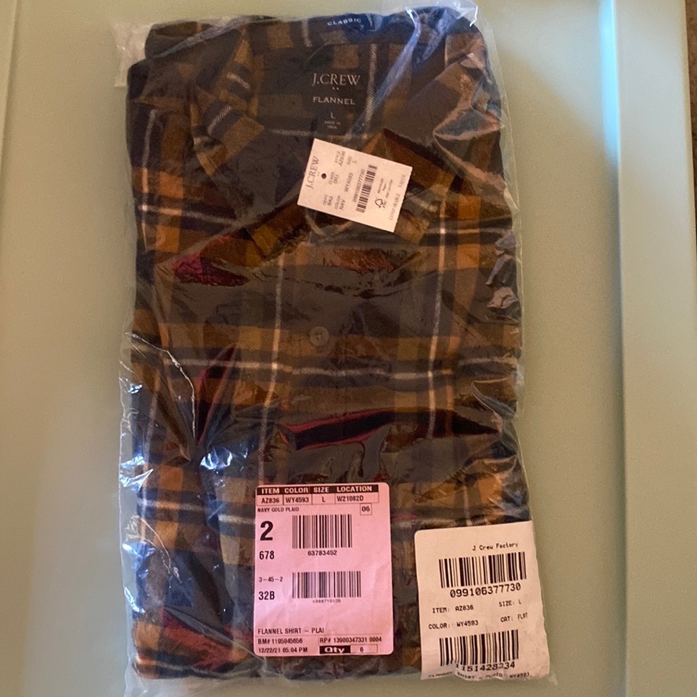 New men’s j crew flannel shirt